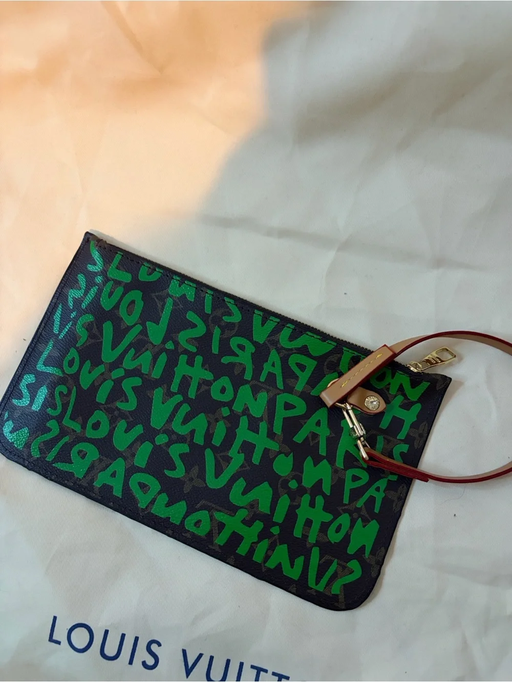 Green Graffiti Canvas Tote Bag